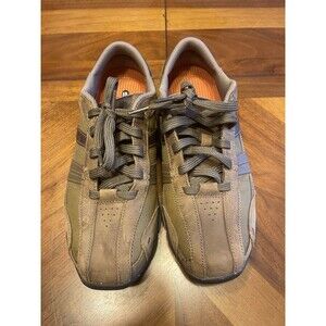 Skechers 62607 DSCH Men's Brown Leather Low Top Lifestyle Casual Shoes Size 8